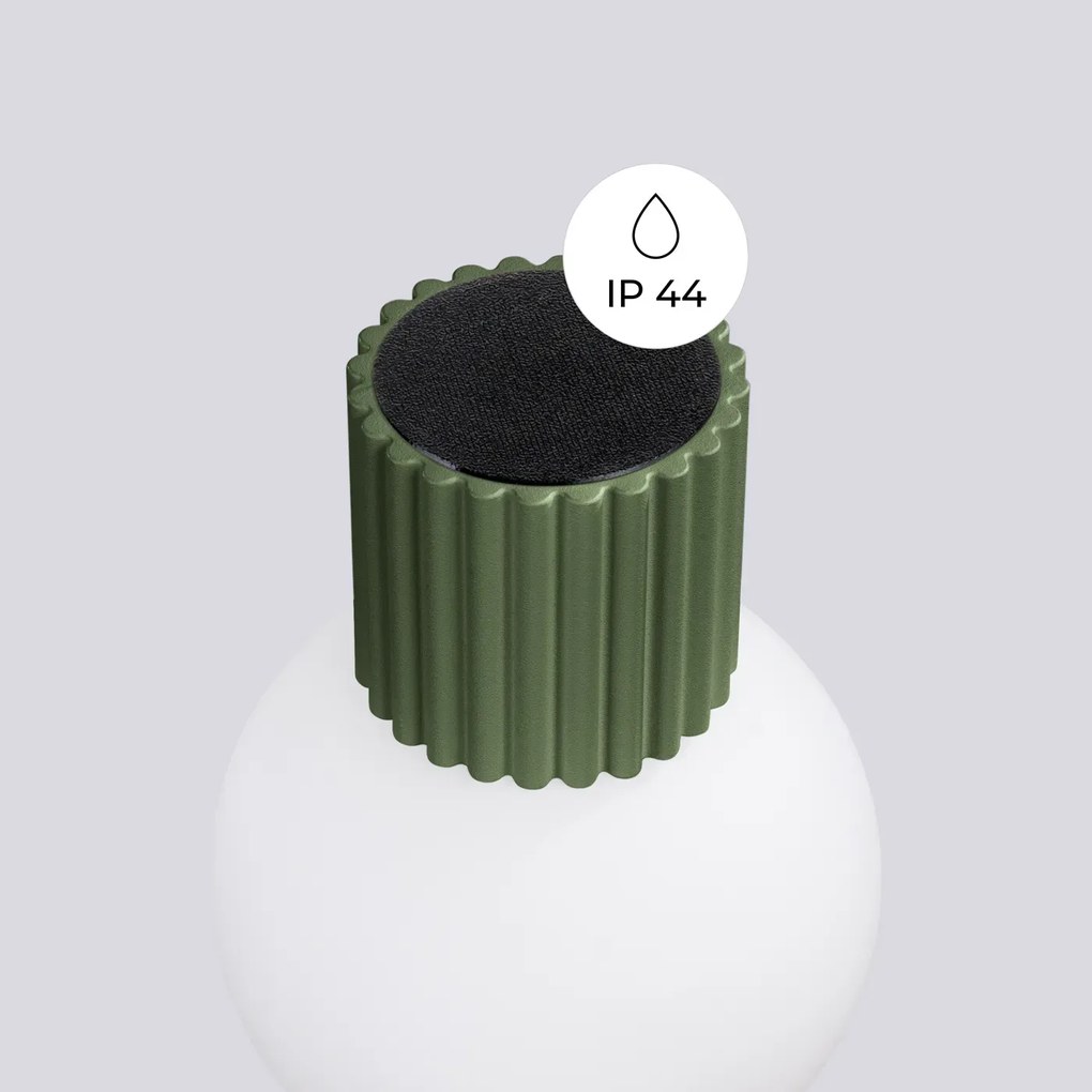 Kinkiet HALO zielony oliwkowy IP44 ryflowany SOLLUX  LIGHTING