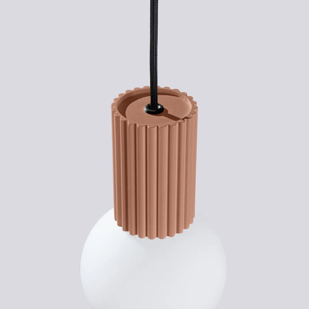 Lampa wisząca HALO 1 mocca ryflowana SOLLUX  LIGHTING