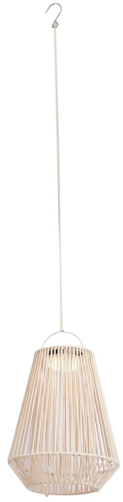 Zewnetrzna Lampa stołowa w stylu bohemy beżowa z LED, 3-stopniowy ściemniacz, IP54, ładowana solarnie - DucaBoho Oswietlenie zewnetrzne
