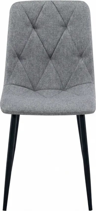 Szare krzesło LIBRA PLATINUM GREY z czarnymi nogami