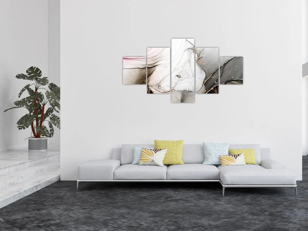 Obraz - Atrament marmurkowy (125x70 cm)