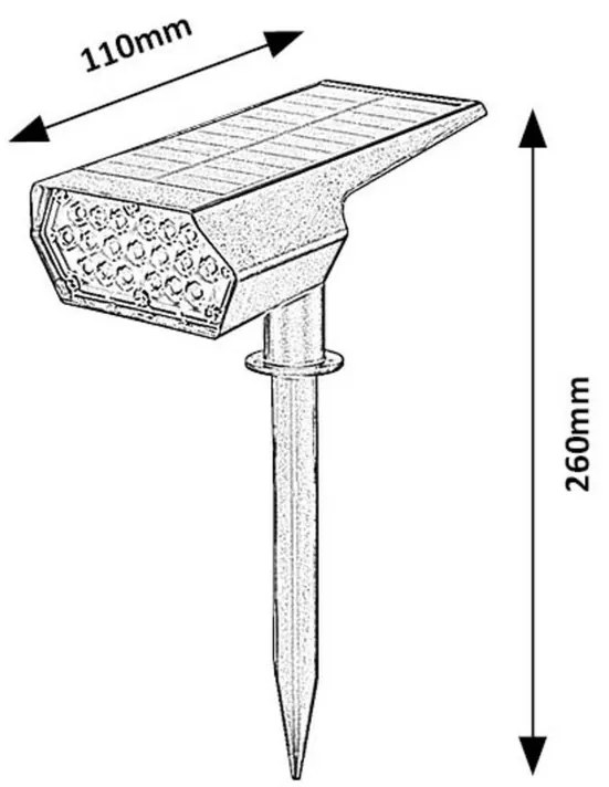 Rabalux 77088 Solarna lampa zewnętrzna do wkłucia Nantes