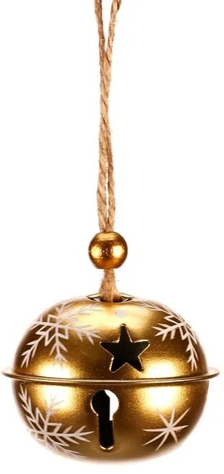 Zestaw wiszących metalowych dzwoneczków, 6 sztuki, złoty