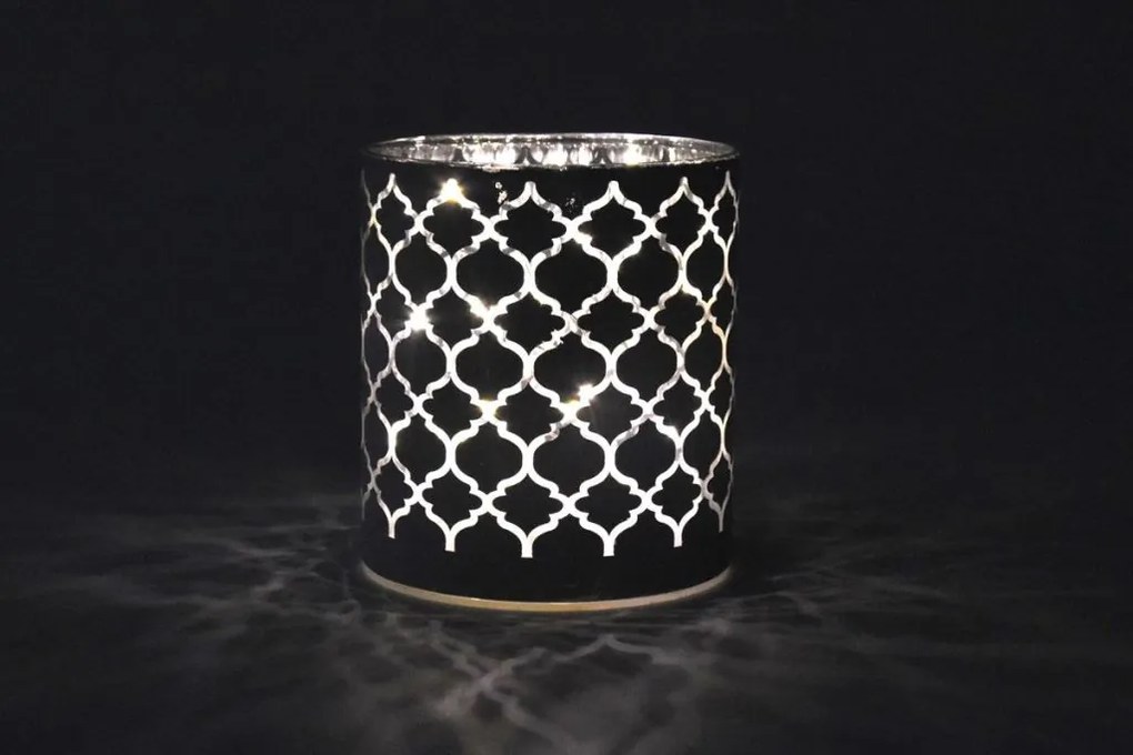 Zestaw lataren dekoracyjnych, białe szkło, microLED