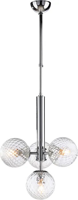 Armonia Lampa wisząca z polerowanego chromowanego żelaza 4 światła 110 Ø32 BL285-4-CR