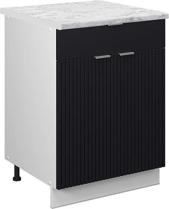 Szafka dolna do kuchni czarne paski 60x60x82 fame-line