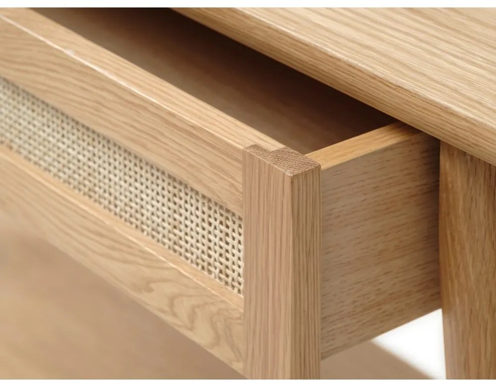 Konsola z blatem w dekorze dębu 40x110 cm Barrali – Unique Furniture
