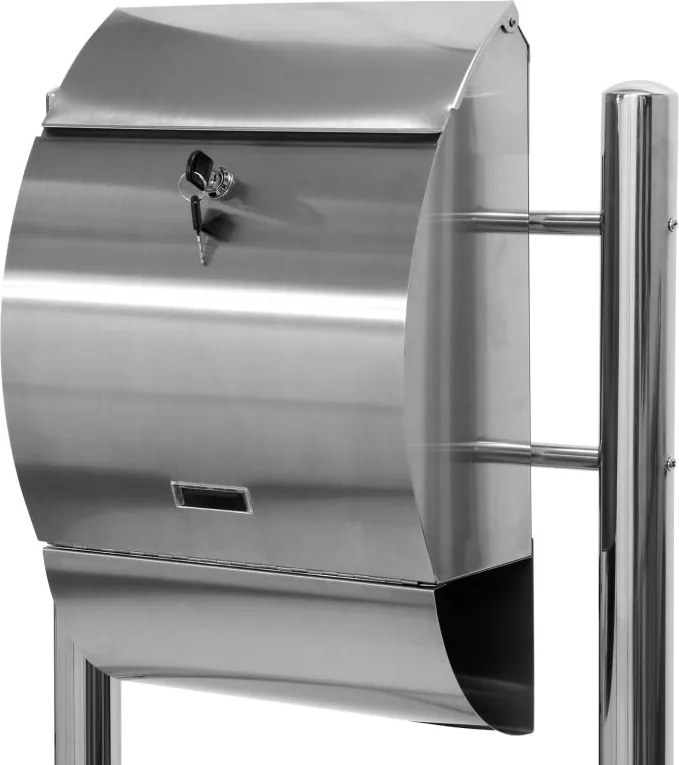 Skrzynka na listy stojąca ze stali nierdzewnej 126 cm