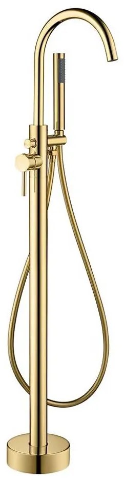 BATH DELUXE 28-114-01-64-00 - Wolnostojący zestaw kąpielowy z baterią 116 cm mosiądz