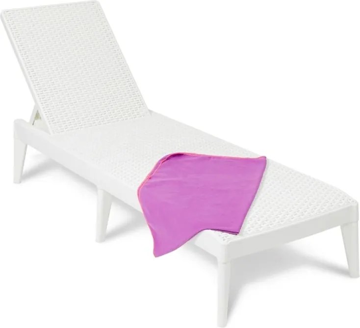 NUMANA, Leżak ogrodowy plastikowy, biały