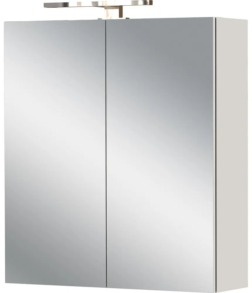 Kremowa wisząca/z lustrem szafka łazienkowa 60x71 cm Arcena – Germania