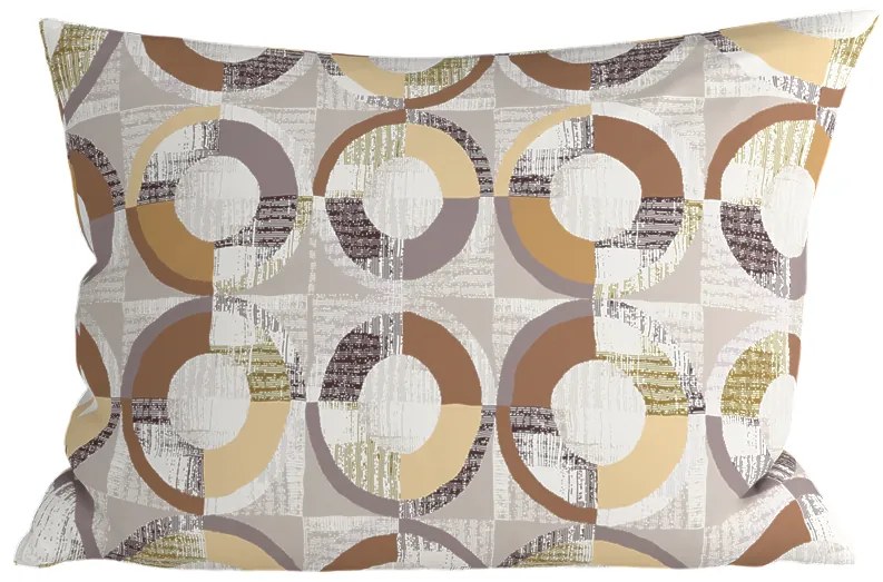 Zestaw 2 szt. dekoracyjnych poszewek na poduszkę z mikrofibry CIRELLO 50x70 cm, brązowo-szary