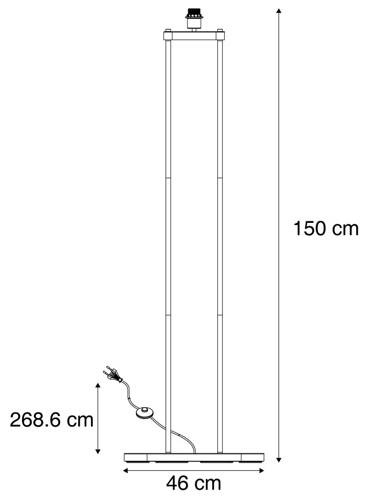 Nowoczesna lampa podłogowa czarna - Thijmen