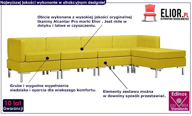 5-częściowy żółty zestaw wypoczynkowy - Marsala 5D