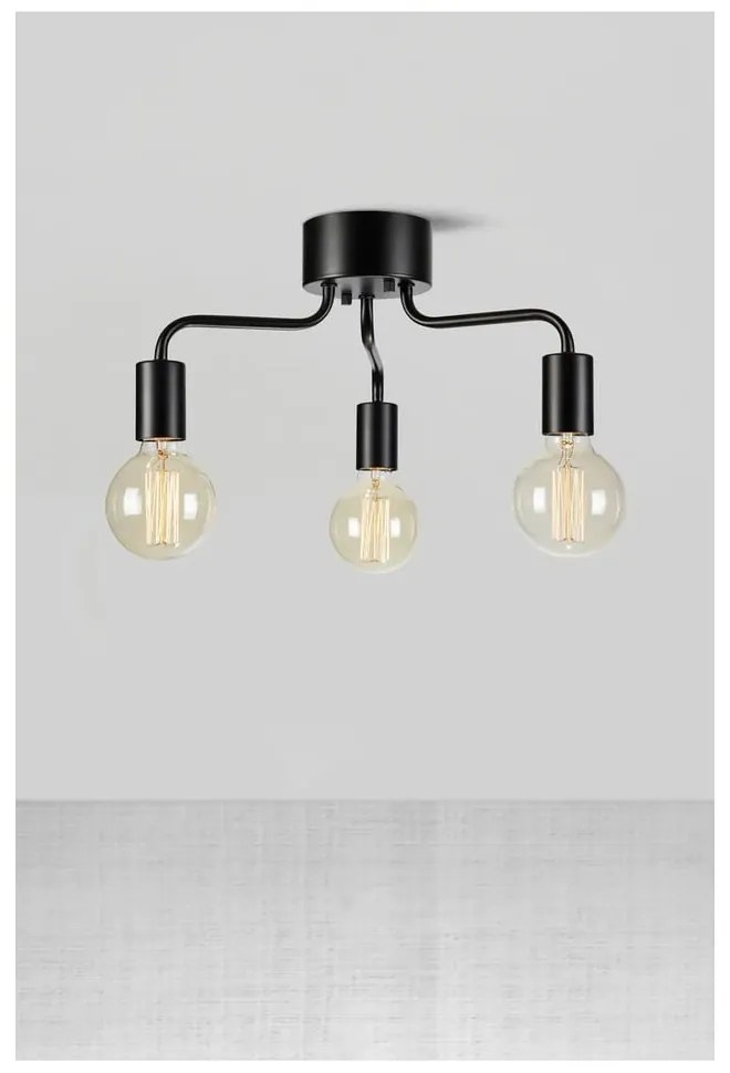 Czarna lampa sufitowa z metalowym kloszem 38x38 cm Avery – Markslöjd