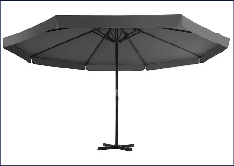 Okrągły parasol ogrodowy z aluminiową ramą antracyt - Diola