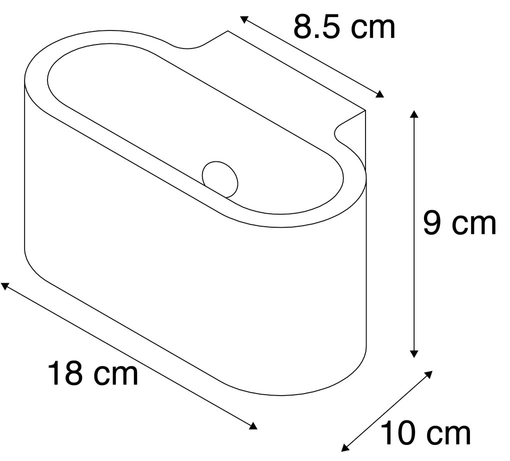 Nowoczesna lampa ścienna biała płaska - Gipsy Arles