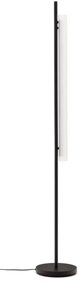 Czarno-biała lampa stojąca LED ze szklanym kloszem (wysokość 150 cm) Vauxall – Kave Home