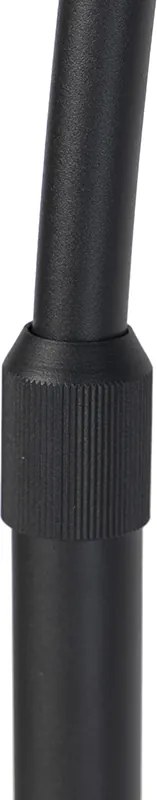 Lampa podłogowa łuk czarna klosz welurowy czarny 50cm - XXL