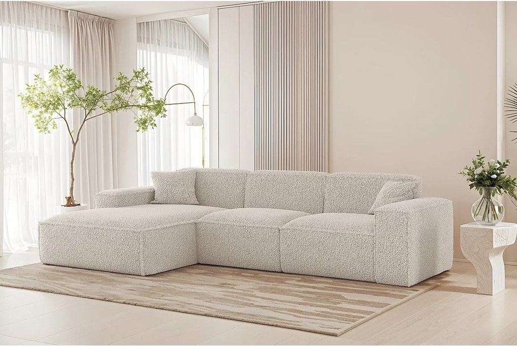 Narożnik Luga L Lewy Tkanina Sven 22 złamany biały