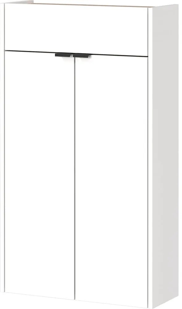 Biała szafka w dekorze dębu 56x97x22 cm Ameca – Germania