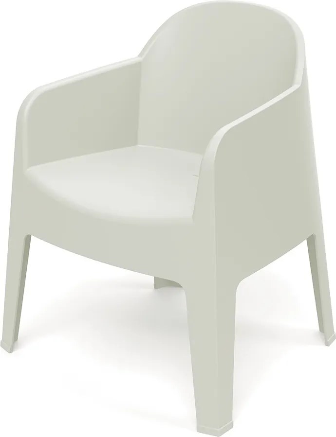 Plastikowe krzesło do ogrodu Milane, z podłokietnikami