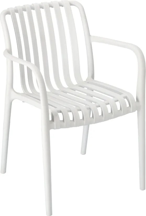 Krzesło ogrodowe 45,5 x 57 x 45/81 cm, białe