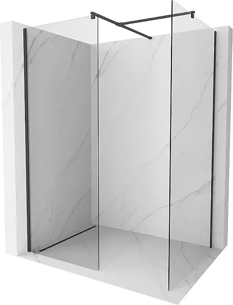 Mexen Kioto ścianka prysznicowa Walk-in 160 x 110 cm, transparent, czarna - 800-160-202-70-00-110