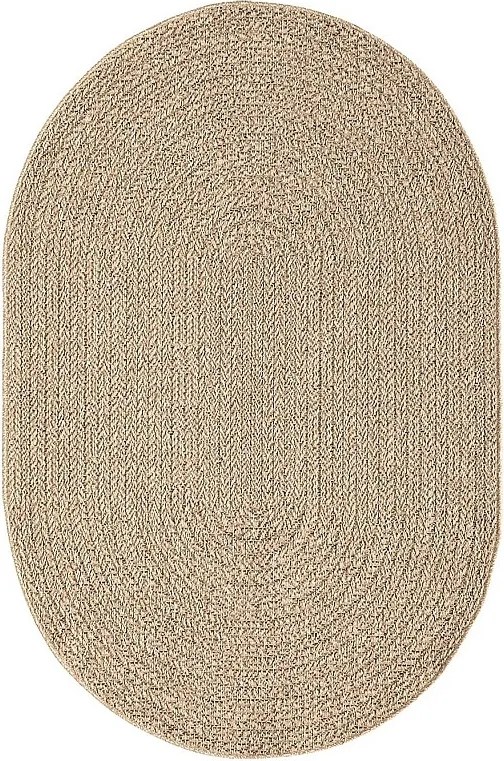 Dywan Kansas Wewnątrz Zewnątrz Styl Juta Odporny Pogodę zwykły - Natura - 140 x 200, Owalny