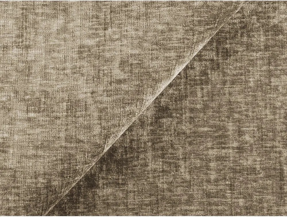 Jasnobrązowy podnóżek z tkaniny szenilowej Kuki – Makamii