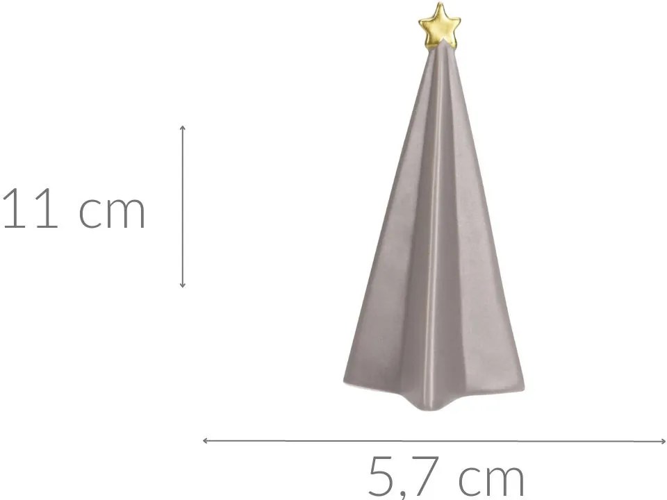 Choinka dekoracyjna z gwiazdą, 11 cm