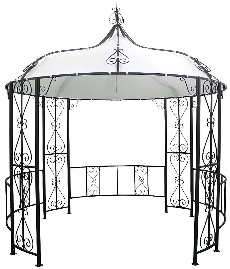 Altana ogrodowa TILCARA z metalu imitującego kute żelazo Śred. 300 x Wys. 290 cm