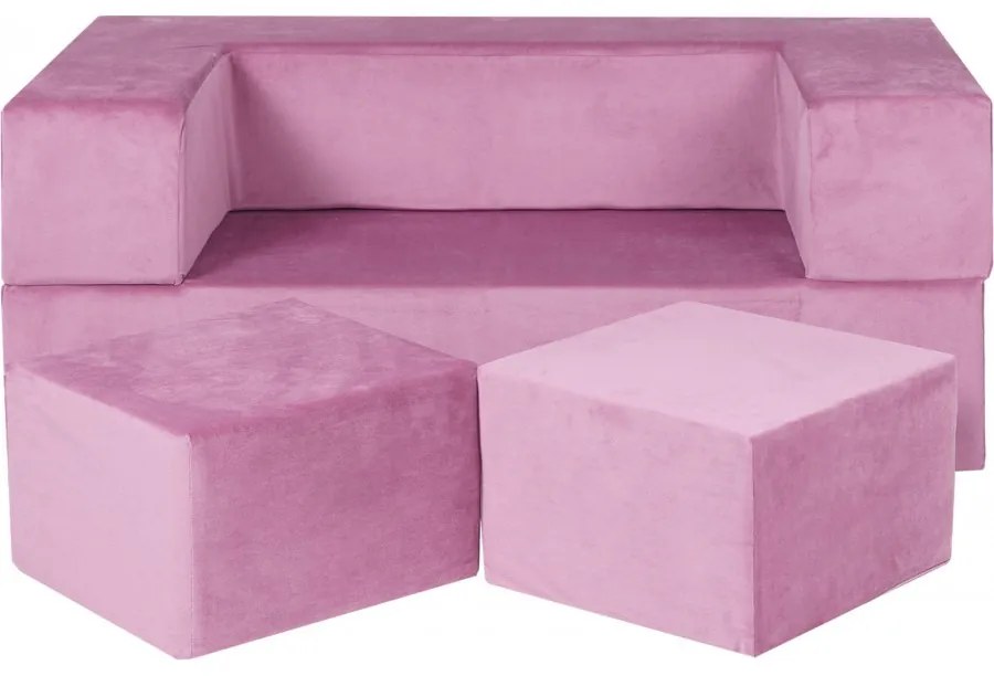 Cube sofa dziecięca, różowa - meowbaby®
