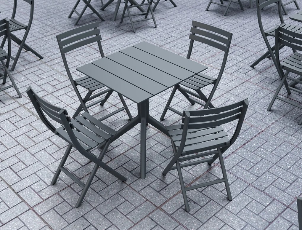 Kwadratowy stół kawiarniany z tworzywa Paris Table 70