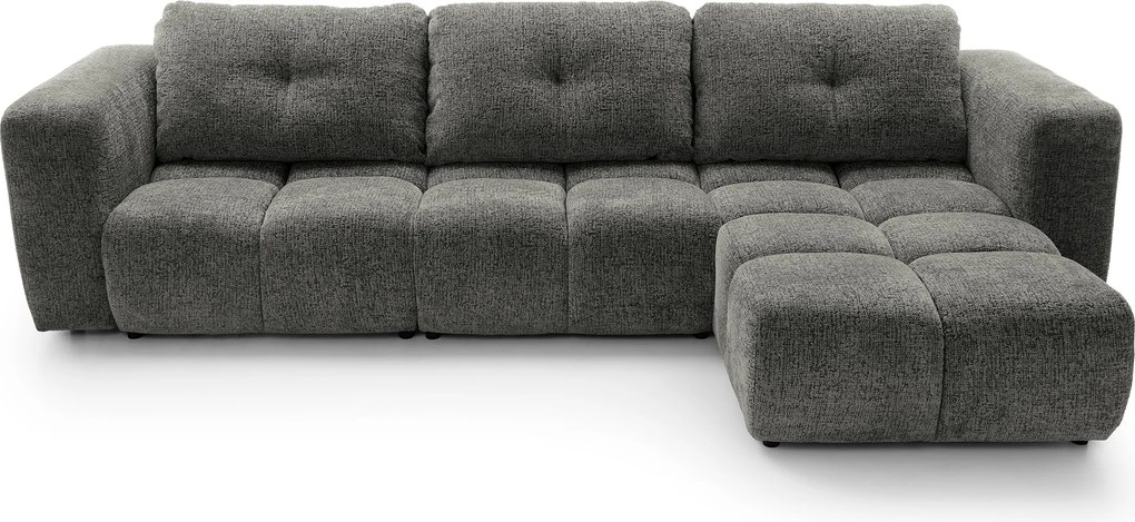 Masseno Narożnik ARTE z funkcją spania i pojemnikiem na pościel Narozniki L, Rozkładana sofa - Szary, BELLO 20