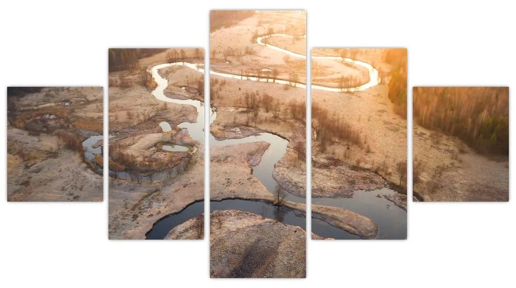 Obraz - Świt nad meandrami (125x70 cm)