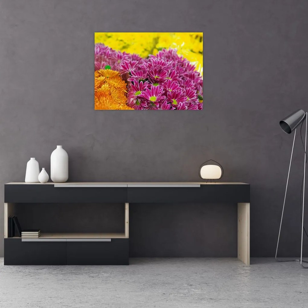 Obraz różowego kwiatu (70x50 cm)