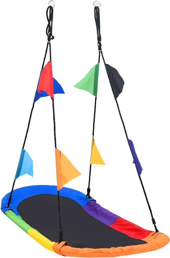 Kolorowa podłużna huśtawka typu bocianie gniazdo M8-F67