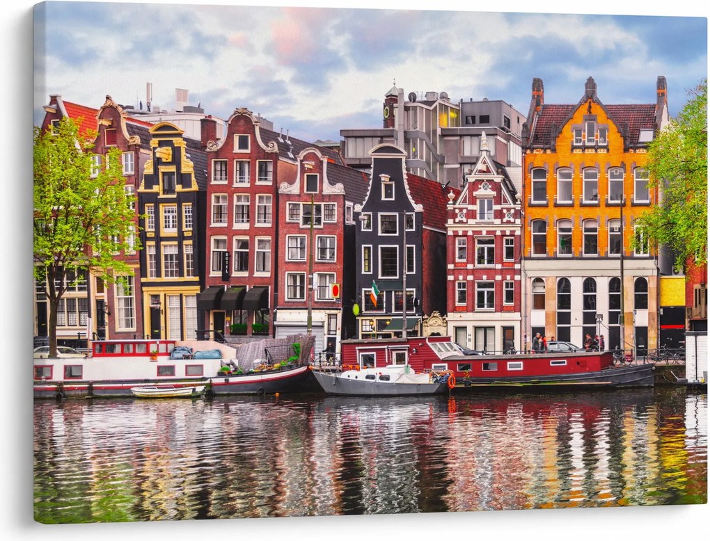 Obraz - Amsterdam, domy tańca (70x50 cm)
