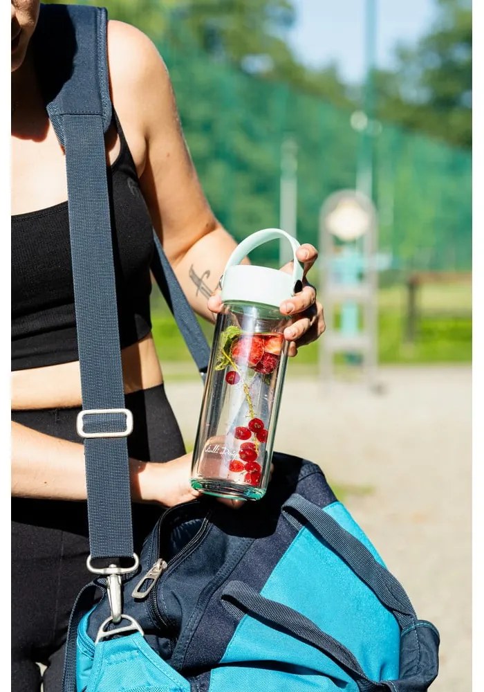 Miętowa szklana butelka 350 ml Fuori – Vialli Design