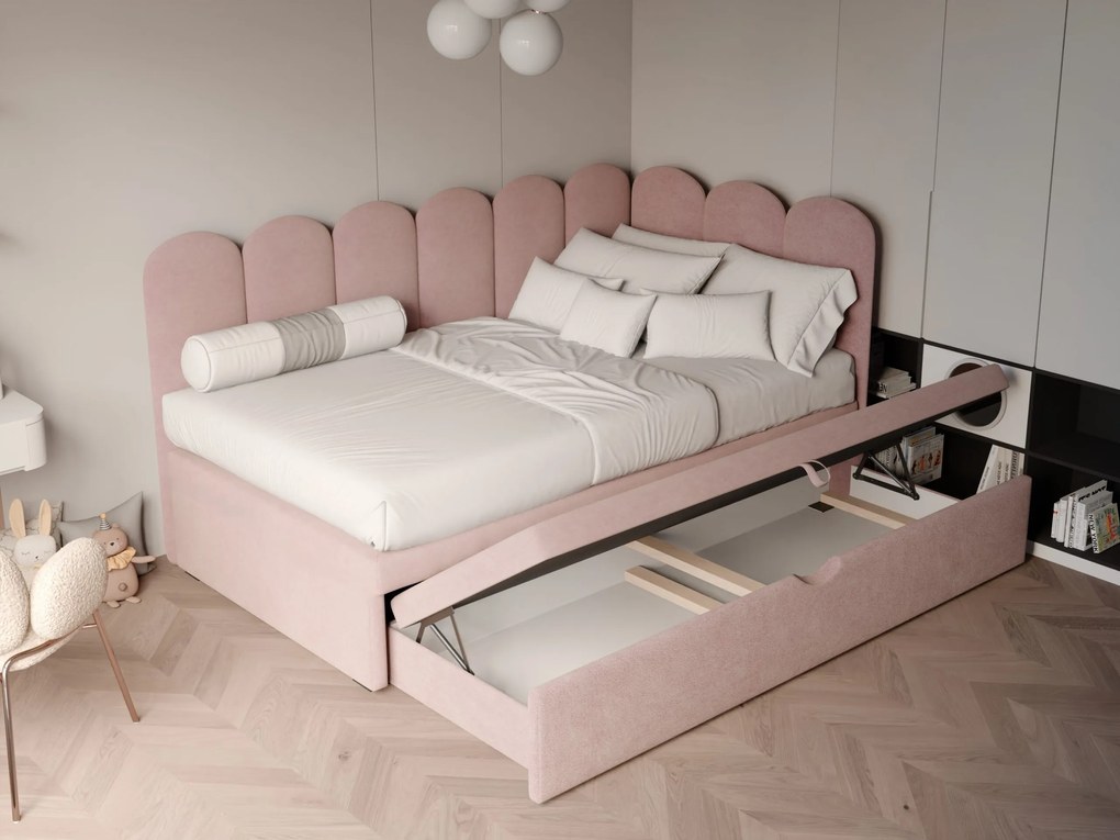 Łóżko dziecięco-młodzieżowe JANE z dodatkową powierzchnią spania - 100x200