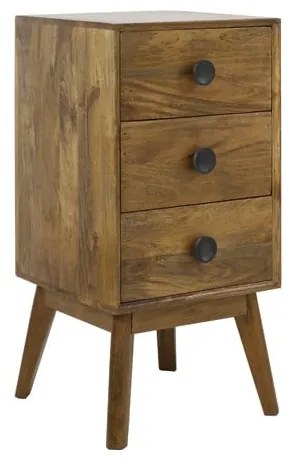 Brązowa wysoka komoda z litego drewna 40x80 cm Espita – Light &amp; Living