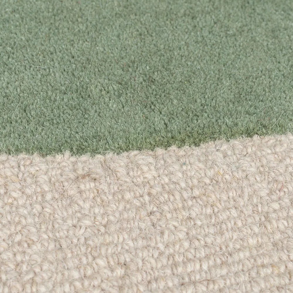 Zielony wełniany dywan tkany ręcznie 160x230 cm Glow Green &amp; Blue – Flair Rugs