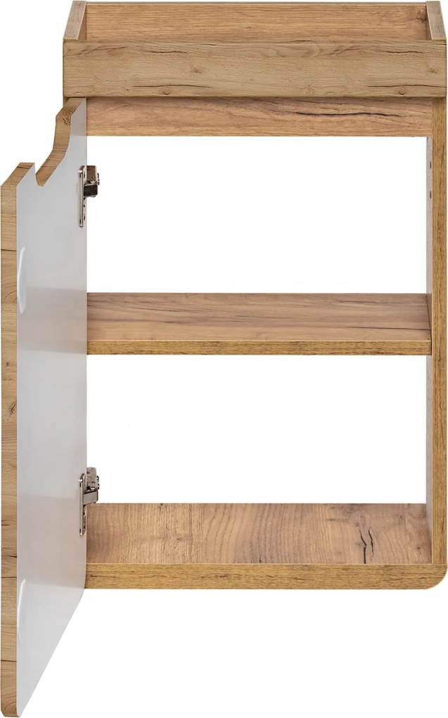 Wąska szafka pod umywalkę wpuszczaną 40 cm, Aruba 823 FSC, dąb craft złoty