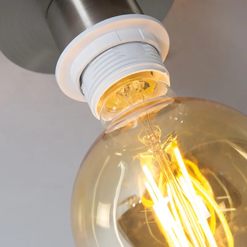 Nowoczesny plafon stal klosz biały 45cm - Combi