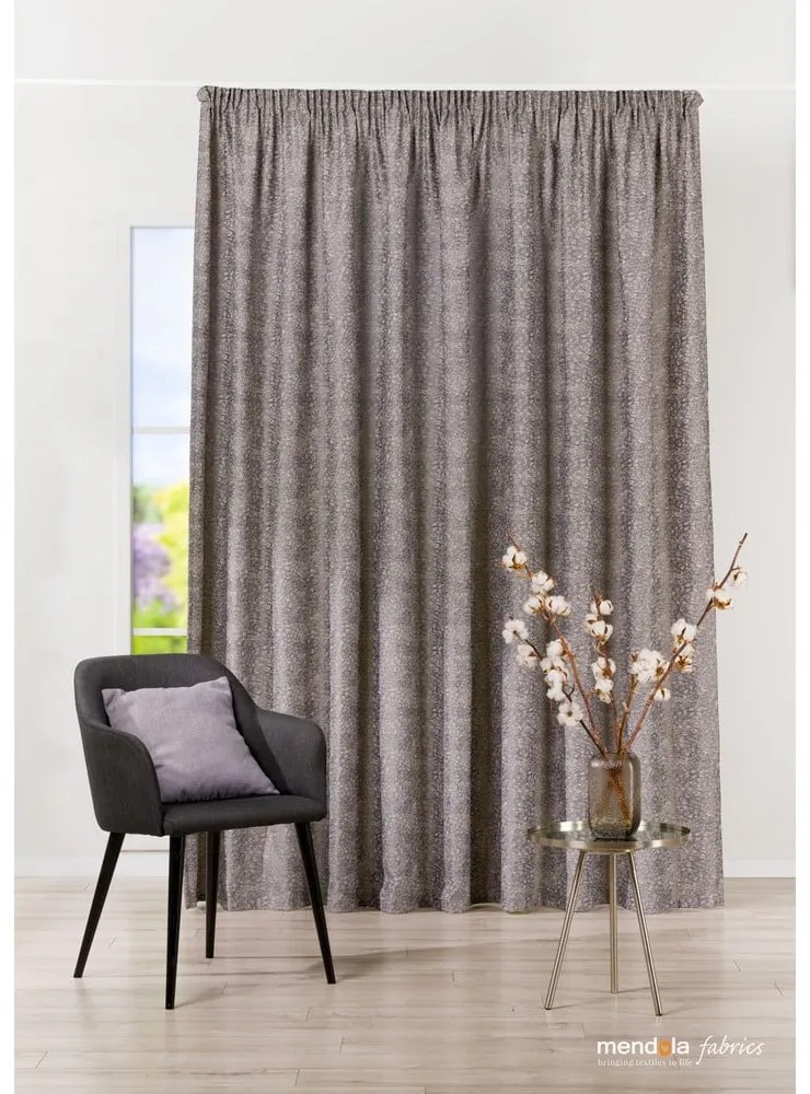 Szara zasłona 140x260 cm Marciano – Mendola Fabrics