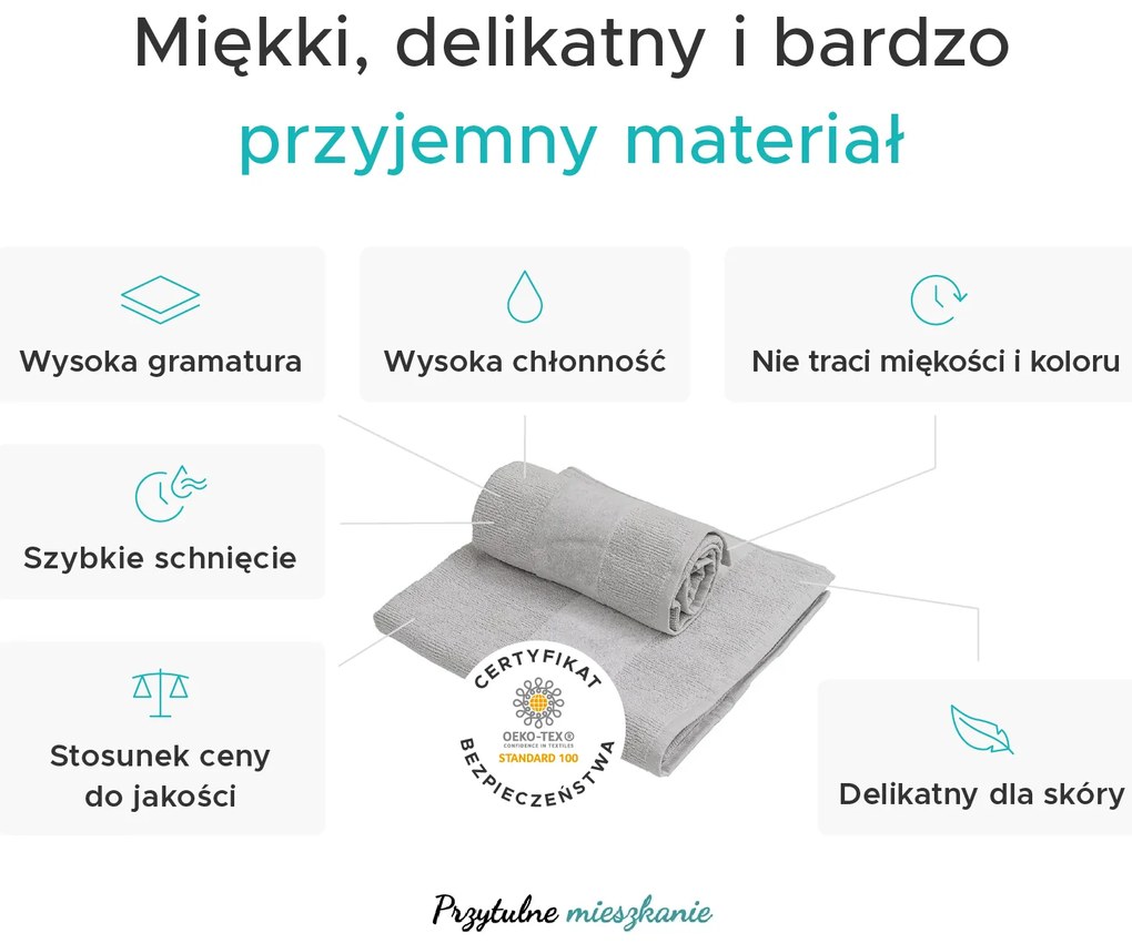 Ręcznik kąpielowy CARRARA 70x140 cm jasnobrązowy, 100% bawełna