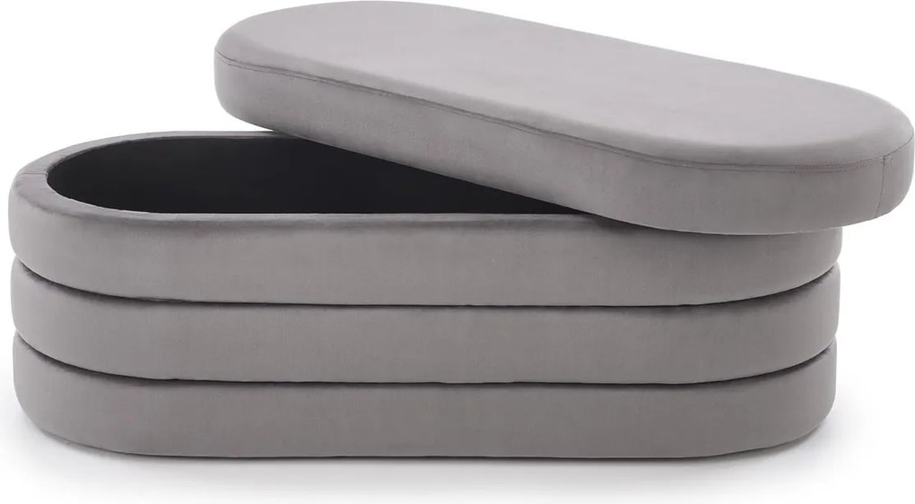 Velvetowa ławka ze schowkiem Calpi Halmar