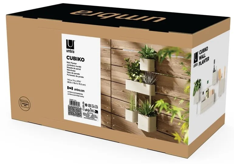 Plastikowe doniczki wiszące na zioła zestaw 4 szt. Cubiko – Umbra