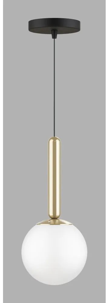 Lampa wisząca w kolorze złota ze szklanym kloszem ø 15 cm One – Squid Lighting